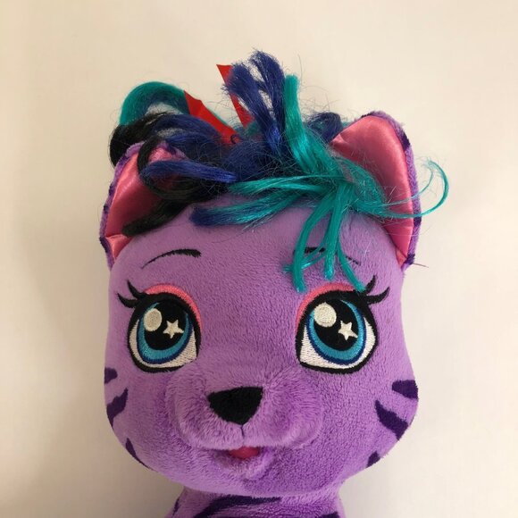 Build-A-Bear HG Honey Girls Teegan Plush 20" Purple Tiger Cat Stuffed Animal - Picture 2 of 13